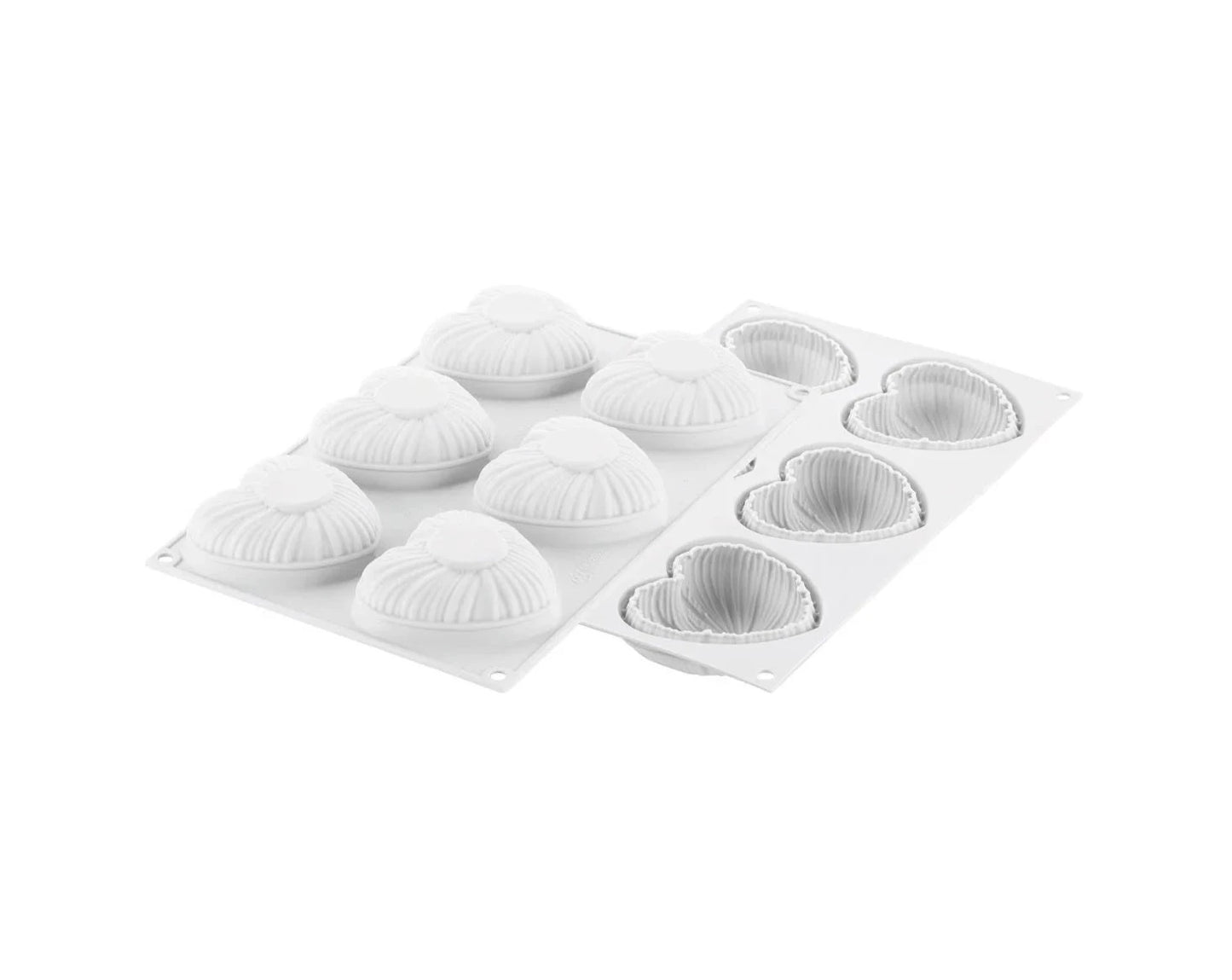 Moule Silicone 6 Cœurs Lovely 8,2 x 7,7 cm H 3,1 cm - Silikomart Professional